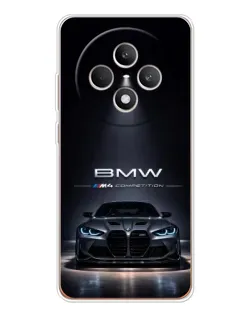 Чехол для OPPO Reno 12 F с картинкой «BMW сквозь ночной город»