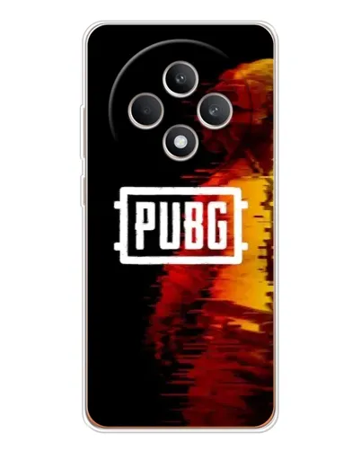 Чехол для OPPO Reno 12 F с картинкой «Яркий логотип PUBG»