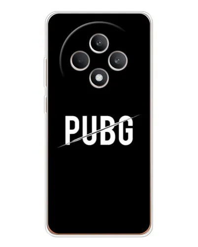 Чехол для OPPO Reno 12 F с картинкой «PUBG — белый логотип»