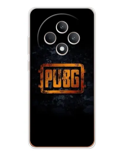 Чехол для OPPO Reno 12 F с картинкой «PUBG — золотой логотип»