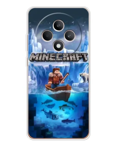 Чехол для OPPO Reno 12 F с картинкой «Minecraft ледяной мир»