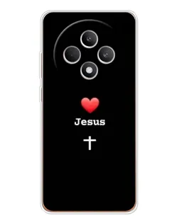 Чехол для OPPO Reno 12 F с картинкой «Сердце - Jesus» Чехол для OPPO Reno 12 F с картинкой «Сердце - Jesus»