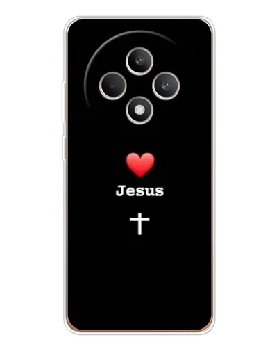 Чехол для OPPO Reno 12 F с картинкой «Сердце - Jesus» Чехол для OPPO Reno 12 F с картинкой «Сердце - Jesus»