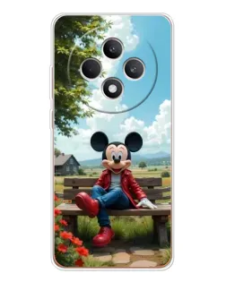 Чехол для OPPO Reno 12 F с картинкой «Микки на скамейке»