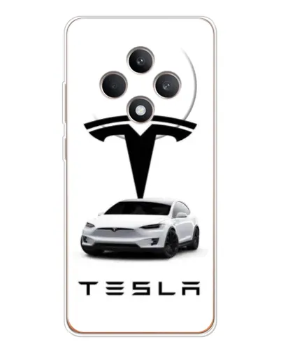 Чехол для OPPO Reno 12 F с картинкой «Tesla White Style»