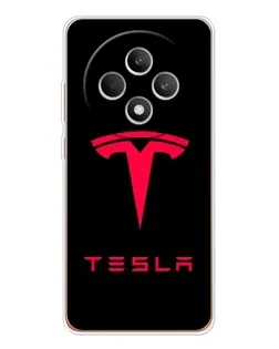 Чохол для OPPO Reno 12 F з картинкою «Tesla Red Logo»