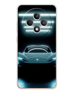 Чохол для OPPO Reno 12 F з картинкою «Tesla в неоні»