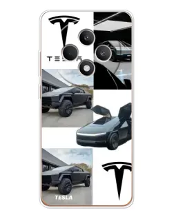 Чохол для OPPO Reno 12 F з картинкою «Колаж Cybertruck Tesla»