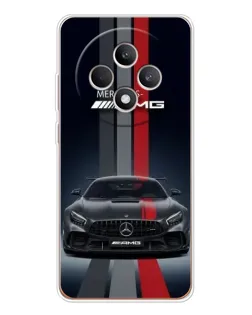 Чехол для OPPO Reno 12 F с картинкой «Mercedes — белый карбон»