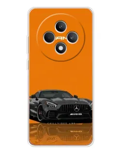 Чехол для OPPO Reno 12 F с картинкой «Оранжевый Mercedes AMG»