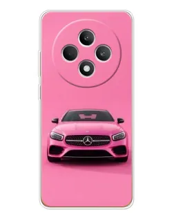Чехол для OPPO Reno 12 F с картинкой «Розовый Mercedes AMG»