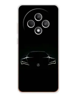 Чехол для OPPO Reno 12 F с картинкой «Mercedes — силуэт авто»