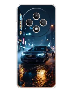 Чехол для OPPO Reno 12 F с картинкой «Ночной город и Audi» Чехол для OPPO Reno 12 F с картинкой «Ночной город и Audi»