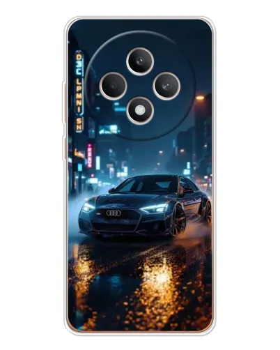 Чехол для OPPO Reno 12 F с картинкой «Ночной город и Audi» Чехол для OPPO Reno 12 F с картинкой «Ночной город и Audi»