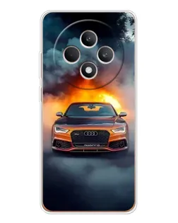 Чехол для OPPO Reno 12 F с картинкой «Audi в огненном дыму» Чехол для OPPO Reno 12 F с картинкой «Audi в огненном дыму»