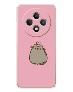 Чехол для OPPO Reno 12 F с картинкой «Pusheen сердце» Чехол для OPPO Reno 12 F с картинкой «Pusheen сердце»