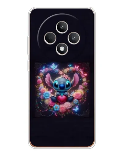 Чехол для OPPO Reno 12 F с картинкой «Stitch в цветах» Чехол для OPPO Reno 12 F с картинкой «Stitch в цветах»