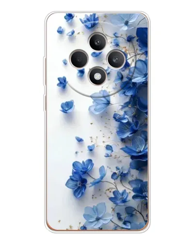 Чехол для OPPO Reno 12 F с картинкой «Голубой цветочный каскад»
