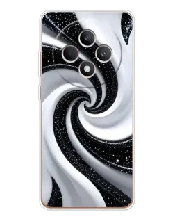Чехол для OPPO Reno 12 F с картинкой «Черно-белая спираль» Чехол для OPPO Reno 12 F с картинкой «Черно-белая спираль»