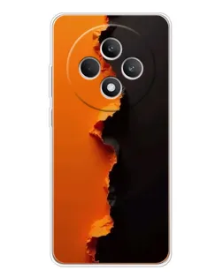 Чехол для OPPO Reno 12 F с картинкой «Оранжевый разлом»