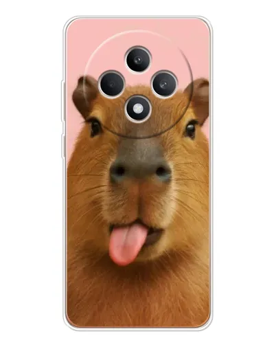Чехол для OPPO Reno 12 F с картинкой «Капибара с языком» Чехол для OPPO Reno 12 F с картинкой «Капибара с языком»