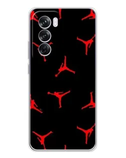Чехол для OPPO Reno 12 Pro с картинкой «Jordan Red Pattern»
