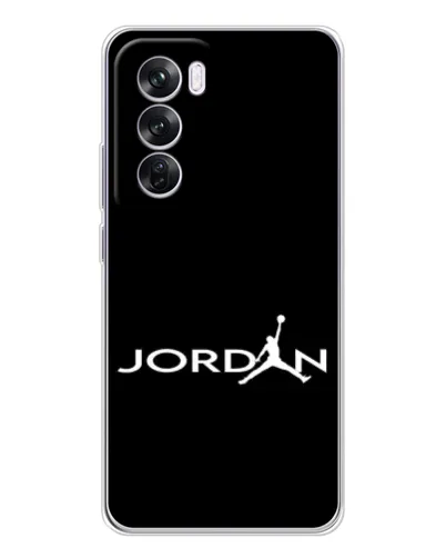 Чехол для OPPO Reno 12 Pro с картинкой «Jordan White Logo» Чехол для OPPO Reno 12 Pro с картинкой «Jordan White Logo»