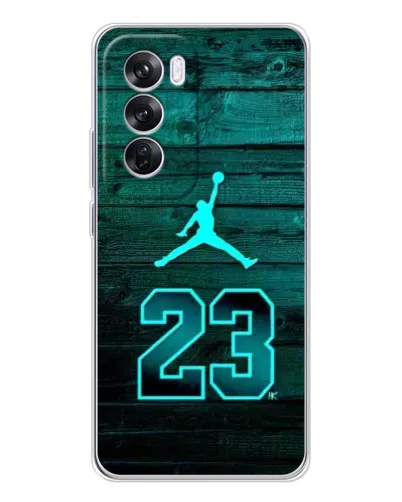 Чехол для OPPO Reno 12 Pro с картинкой «Jordan Cyan 23» Чехол для OPPO Reno 12 Pro с картинкой «Jordan Cyan 23»