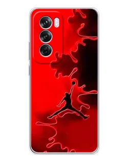 Чехол для OPPO Reno 12 Pro с картинкой «Jordan Red Smoke»