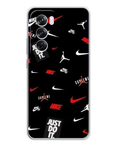 Чехол для OPPO Reno 12 Pro с картинкой «Nike Mix Pattern» Чехол для OPPO Reno 12 Pro с картинкой «Nike Mix Pattern»
