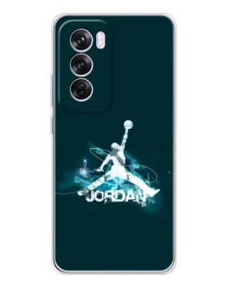 Чехол для OPPO Reno 12 Pro с картинкой «Jordan Blue Fire»