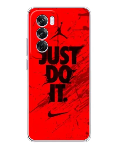 Чехол для OPPO Reno 12 Pro с картинкой «Nike Just Do It» Чехол для OPPO Reno 12 Pro с картинкой «Nike Just Do It»