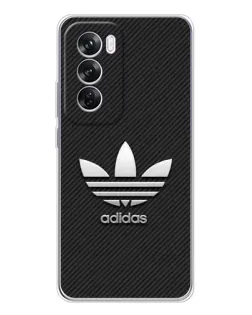 Чехол для OPPO Reno 12 Pro с картинкой «Adidas Карбоновая текстура»