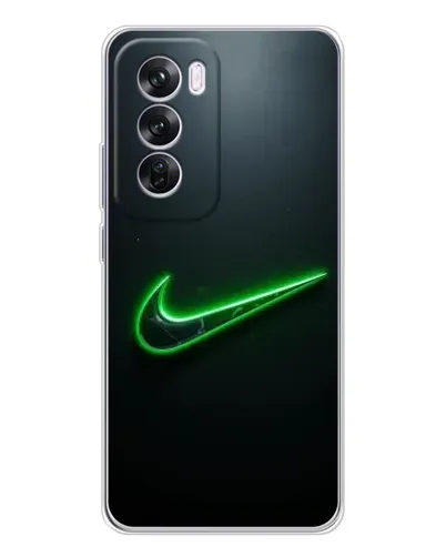 Чехол для OPPO Reno 12 Pro с картинкой «Неоновый контур Nike» Чехол для OPPO Reno 12 Pro с картинкой «Неоновый контур Nike»