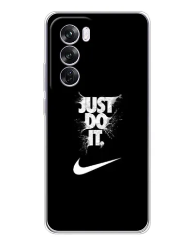 Чехол для OPPO Reno 12 Pro с картинкой «Текстовый принт Nike» Чехол для OPPO Reno 12 Pro с картинкой «Текстовый принт Nike»