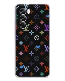 Чехол для OPPO Reno 12 Pro с картинкой «Цветная монограмма LV»