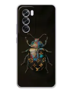 Чехол для OPPO Reno 12 Pro с картинкой «LV — мраморный принт»