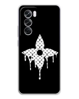 Чехол для OPPO Reno 12 Pro с картинкой «Цветочная монограмма»