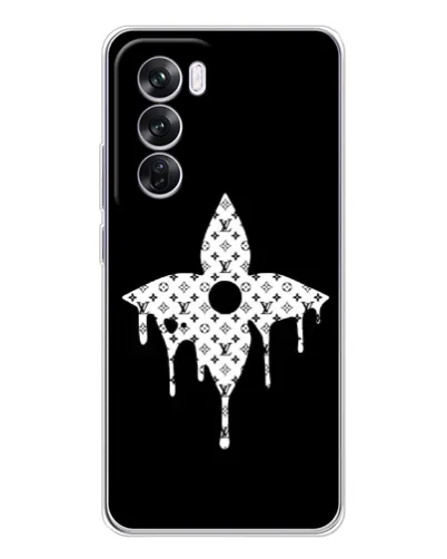 Чехол для OPPO Reno 12 Pro с картинкой «Цветочная монограмма» Чехол для OPPO Reno 12 Pro с картинкой «Цветочная монограмма»
