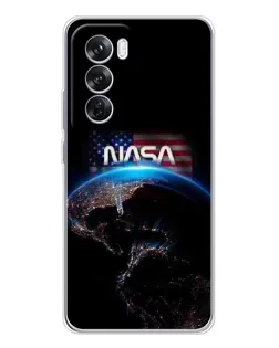 Чехол для OPPO Reno 12 Pro с картинкой «Земля из космоса NASA»