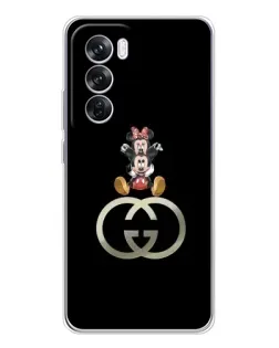 Чехол для OPPO Reno 12 Pro с картинкой «Минни Маус на лого»
