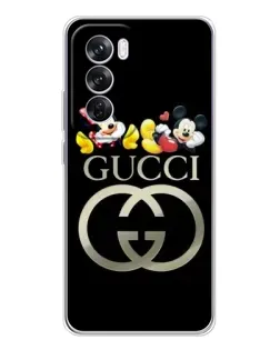 Чехол для OPPO Reno 12 Pro с картинкой «Gucci — герои Disney»