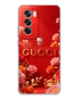 Чехол для OPPO Reno 12 Pro с картинкой «Gucci — золотой сад»