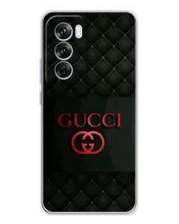 Чехол для OPPO Reno 12 Pro с картинкой «Gucci — стеганый черный»