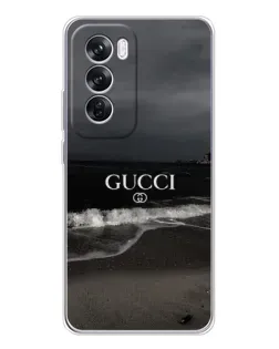 Чехол для OPPO Reno 12 Pro с картинкой «Gucci — морской прибой»