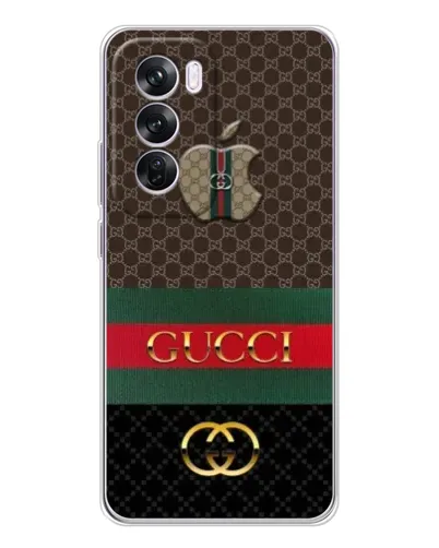 Чехол для OPPO Reno 12 Pro с картинкой «Gucci — брендированный десерт»
