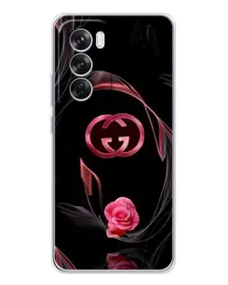 Чехол для OPPO Reno 12 Pro с картинкой «Gucci — неоновая роза»