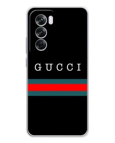 Чехол для OPPO Reno 12 Pro с картинкой «Gucci — красный пояс»