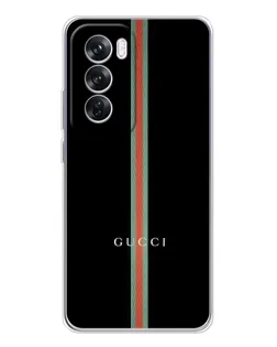 Чехол для OPPO Reno 12 Pro с картинкой «Gucci — строгая линия»