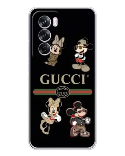 Чехол для OPPO Reno 12 Pro с картинкой «Gucci — герои Disney и монограмма» Чехол для OPPO Reno 12 Pro с картинкой «Gucci — герои Disney и монограмма»